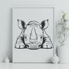 Peeking Rhino PDF - Illustration For Commercial Use