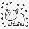 Rhino Template In SVG, PNG, PDF And DXF File Formats