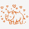 Beautiful Rhino In SVG Format - Free Download