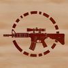 Vector artwork of a rifle for commercial or personal use in various creative applications.