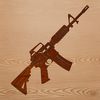 Vector illustration of a rifle, suitable for various design projects.