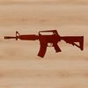 A detailed illustration of a rifle, designed as vector art for crafting and design projects.