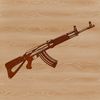 A high-resolution digital illustration of a rifle, suitable for vector art and graphic design projects.