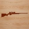 Vector graphic representation of a modern firearm, ideal for use in digital art software like Procreate and Illustrator.