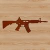 Illustrated vector graphic of a rifle gun, suitable for commercial or personal projects.