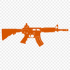 Assault Rifle Design In SVG, PNG, PDF And DXF File Formats