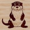 A wild animal otter illustration in vector format.