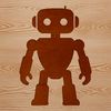 Simple robot silhouette in vector format for commercial and personal use.