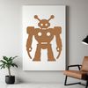 A futuristic robot illustration designed as a vector graphic.