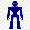 Mechanical robot silhouette in vector format for cutting machine designs.