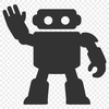 A futuristic sci-fi robot in vector format, suitable for various commercial applications.