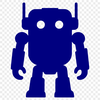 A futuristic robot silhouette in vector format for commercial or personal use.