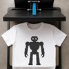 Robot illustration in vector format, suitable for commercial use with Cricut or laser cutting.