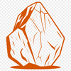A geometric rock shape designed as a vector image for graphic design.