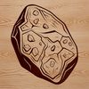 Free Vector Outline Rock Design A high-resolution outline illustration of a rock suitable for vector art designs.