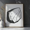 Geometric Stone Illustration A high-quality vector illustration of a rock, suitable for commercial and personal projects.