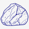 Editable Rock Clipart Illustration A simple, editable design of a rock, ideal for use in vector graphics software like Illustrator or Procreate.