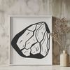 Geometric Rock Vector Art A digital illustration of a rock in vector format, suitable for graphic design and cutting machine projects.