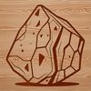 Natural Texture Illustration A detailed illustration of a rock with intricate texture.