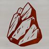 Clean Lines Rock Vector Graphic A digital representation of a rock with clean lines and precise geometry.
