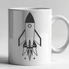 Spacecraft Line Art Design A 2D illustration of a futuristic spaceship with sleek lines and metallic surfaces.