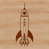 Spaceship Illustration in Outer Space Vector illustration of a futuristic spacecraft in space