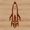 Rocket Ship Illustration Free Download Illustrated spaceship design with detailed rocket elements, suitable for vector art projects.