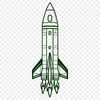 Free SVG Clip Art Spaceship A detailed illustration of a futuristic spaceship in various stages of flight.