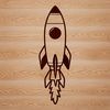 Free Vector Spaceship Illustration A futuristic spaceship design, ideal for vector art projects in Illustrator or Procreate.