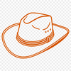 Classic Western Headwear Design A classic cowboy hat design made from vector art, suitable for cutting machines like Cricut or laser cutters.
