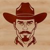 A digital illustration of a cowboy, created as a vector graphic for easy scaling and editing.