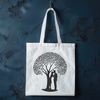 Couple Under Branches A stylized illustration of two people embracing under a tree, symbolizing love and connection.