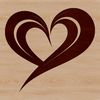 A simple, red heart shape, suitable for digital designs and cut-out crafts.