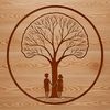 Beautiful SVG Artwork - Intertwined Couple An illustration of a tree with intertwined lovers, representing love and connection.