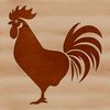 Domesticated bird design in vector format A vector graphic design featuring a single domesticated chicken.