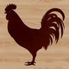 Farm Fowl SVG Image Illustrated vector image of a rooster standing on farm ground.