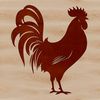 Rooster Profile Illustration A vector illustration of a rooster in profile, suitable for commercial or personal projects.