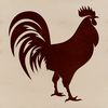 Brown Cockerel Farmyard Scene A vector illustration of a brown cockerel standing on a farm yard.