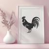 Rooster In SVG, PNG, PDF And DXF Formats