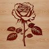 Bloomed Beauty SVG Design A stylized illustration of a rose in full bloom.