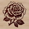 Delicate Rose Petals Vector Close-up illustration of a rose with detailed petals and center.