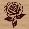 A detailed illustration of a rose, suitable for gardening and tattoo design inspiration.