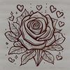 A detailed illustration of a rose with delicate petals and thorns, suitable for gardening projects or tattoo designs.