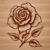 A high-resolution digital illustration of a rose flower, suitable for commercial and personal projects.