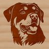Vector Dog Head Design SVG A vector illustration of a Rottweiler's head, suitable for use in digital design projects.