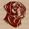 Beautiful Rottweiler Breed Dog Vector An SVG vector graphic of a Rottweiler breed dog.