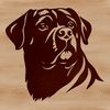 Adorable Rottweiler Breed Dog Vector Art A vector graphic design featuring a Rottweiler breed dog.