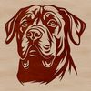 Vector Portrait of a Rottweiler Dog A high-quality vector image of a Rottweiler's head.