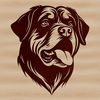 Rottweiler Silhouette in Vector Format A Rottweiler's head in vector format.