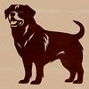 Standing Rottweiler Dog Breed SVG Graphic Design A standing Rottweiler dog breed illustration in vector format.